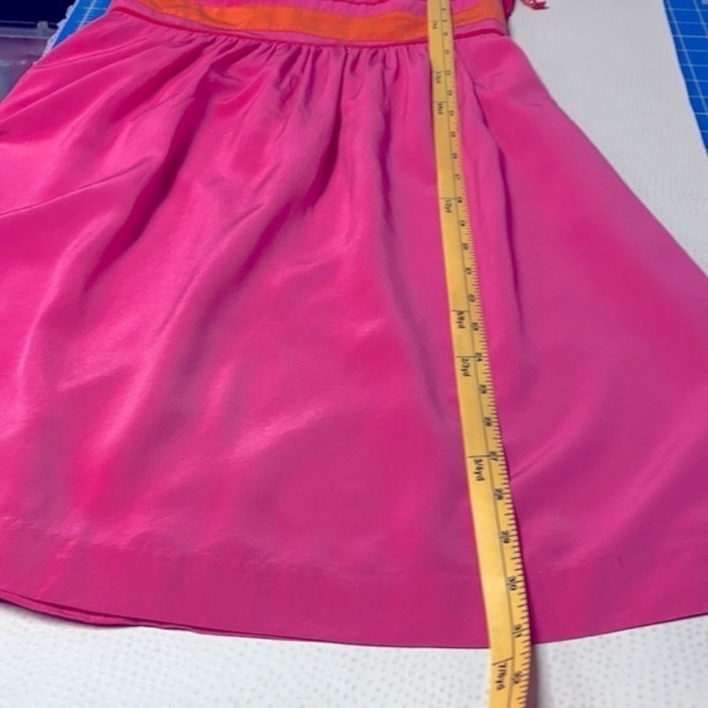 Trina Turk Orange Silk Spaghetti Ties Dress Sz.M - Picture 10 of 11